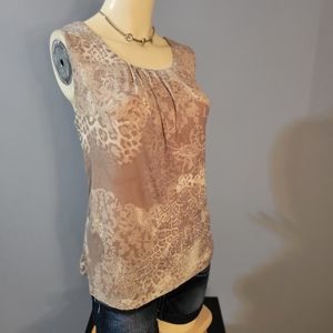 Easy Wear by Chico's Paisley Animal Print Sleeveless Blouse